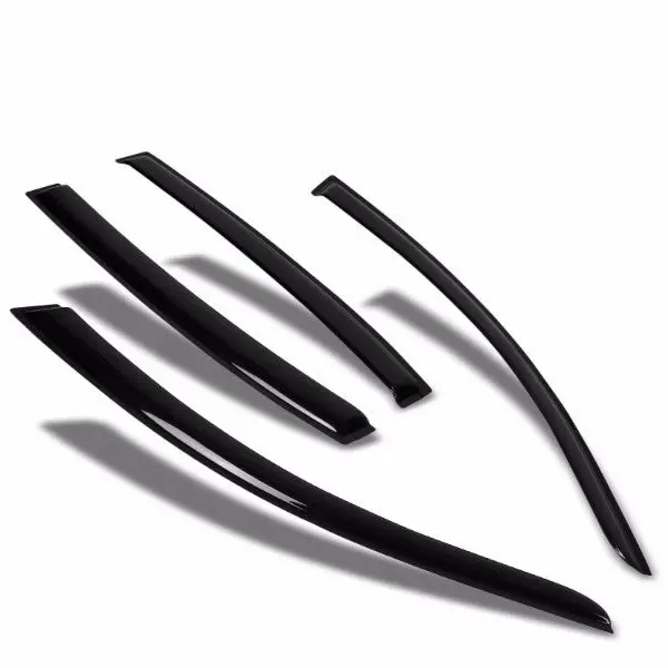 Smoke Tinted Side Window Wind/Rain Vent Deflectors Visors Guard For 09-14 Genesis Sedan 1