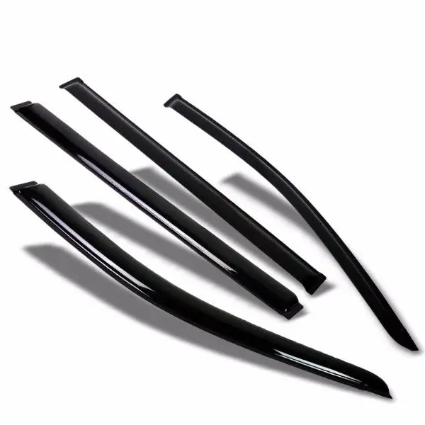 Smoke Tinted Side Window Wind/Rain Vent Deflectors Visors Guard For Dodge 08-16 Grand Caravan 1