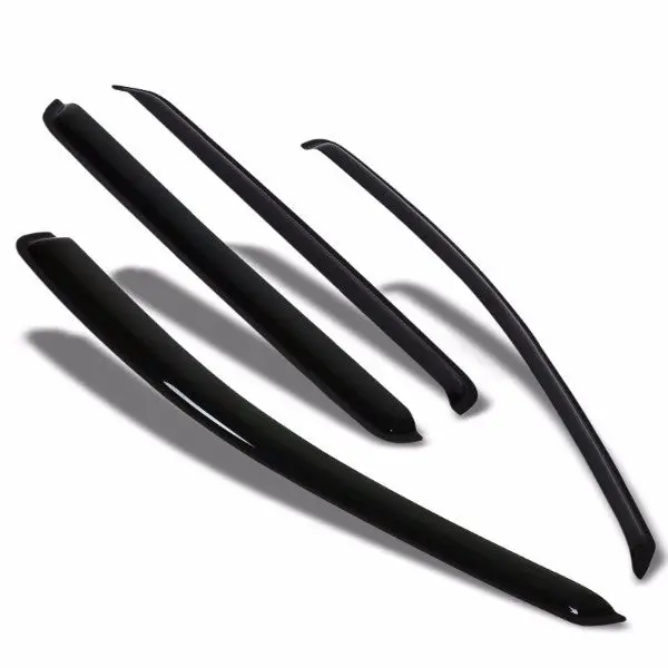 Smoke Tinted Side Window Wind/Rain Vent Deflectors Visors Guard For 07-12 Santa Fe 1