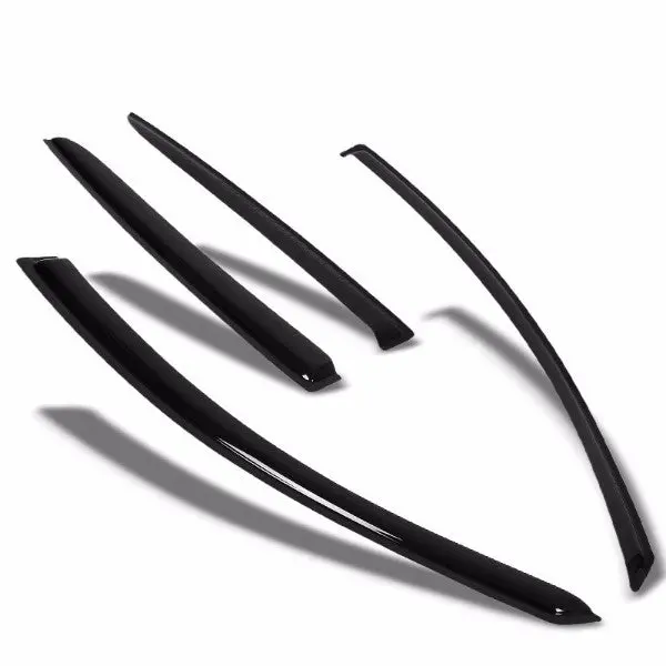 Smoke Tinted Side Window Wind/Rain Vent Deflectors Visors Guard For Nissan 12-16 Versa Sedan 1