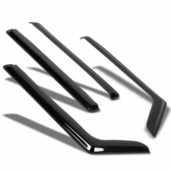 Smoke Tinted Side Window Wind/Rain Vent Deflectors Visors Guard For Hummer 03-09 H2 1