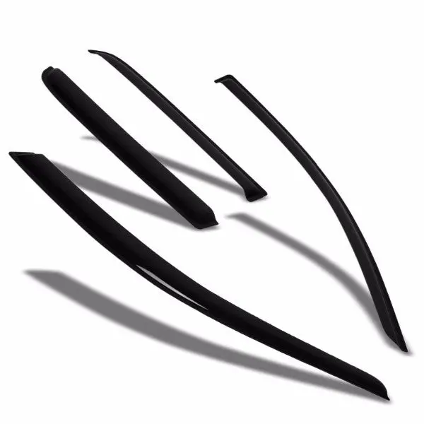 Smoke Tinted Side Window Wind/Rain Vent Deflectors Visors Guard For Mitsubishi 14-17 Mirage 1