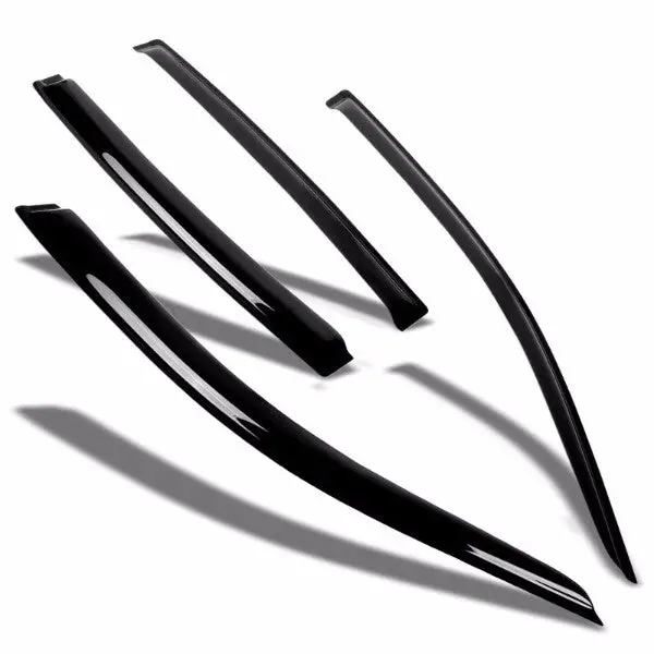 Smoke Tinted Side Window Wind/Rain Vent Deflectors Visors Guard For Chrysler 07 -10 Sebring Sedan 1