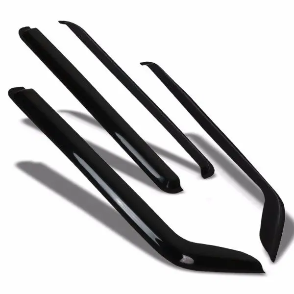 Smoke Tinted Side Window Wind/Rain Vent Deflectors Visors Guard For Hummer 06-10 H3 1