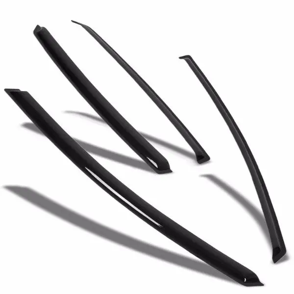Smoke Tinted Side Window Wind/Rain Deflectors Visors Guard For Ford 13-20 Fusion 1