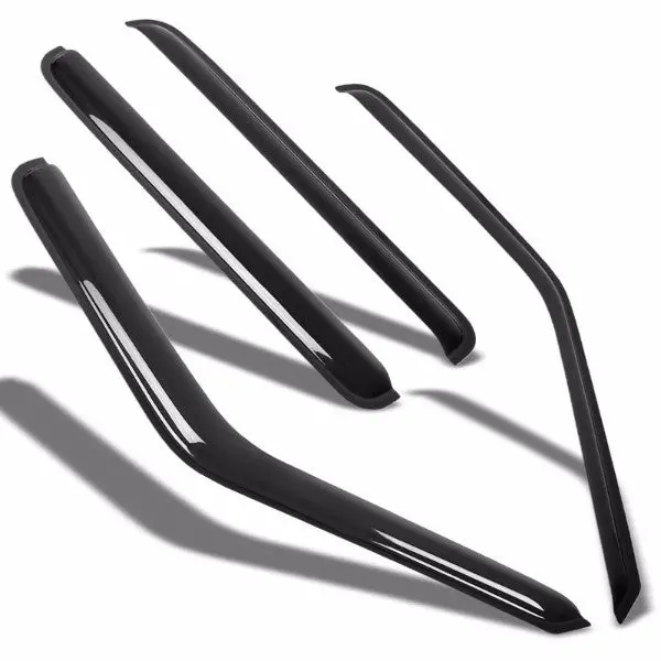 Smoke Tinted Side Window Wind/Rain Vent Deflectors Visors Guard For Chevy 01-04 S10 Crew Cab 1