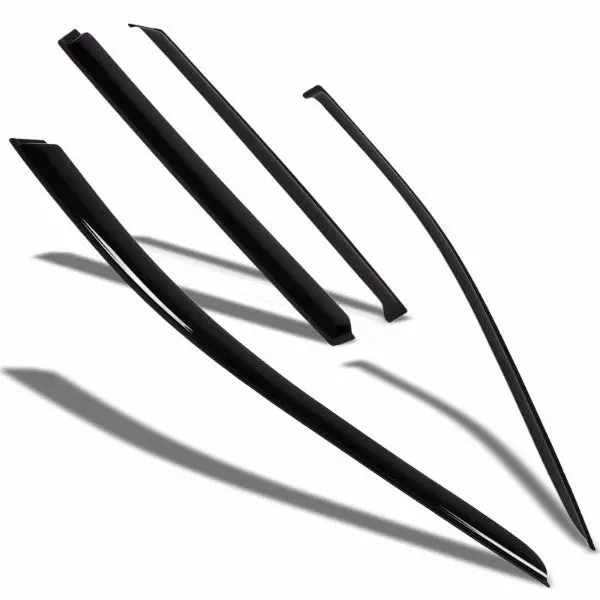 Smoke Tinted Side Window Wind/Rain Vent Deflectors Visors Guard For Nissan 14-17 Rogue 1