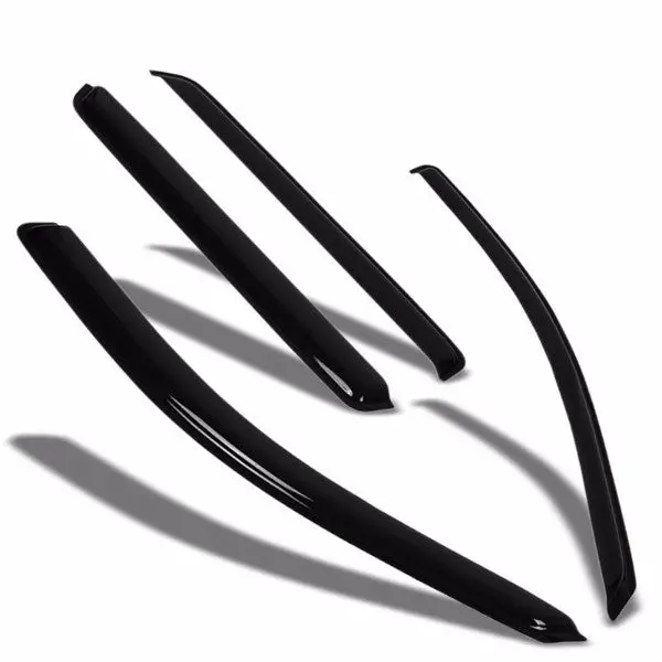 Smoke Tinted Side Window Wind/Rain Vent Deflectors Visors Guard For Volkswagen 99-05 Golf 4-Door 1