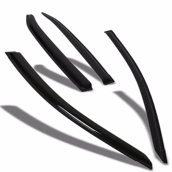 Smoke Tinted Side Window Wind/Rain Vent Deflectors Visors Guard For Toyota 14-19 Corolla Sedan 1