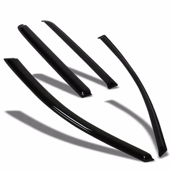 Smoke Tinted Side Window Wind/Rain Vent Deflectors Visors Guard For Nissan 04-15 Titan King Cab 1