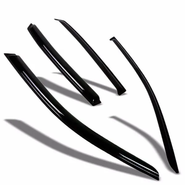 Smoke Tinted Side Window Wind/Rain Vent Deflectors Visors Guard For Audi 02-08 A4 Sedan 1