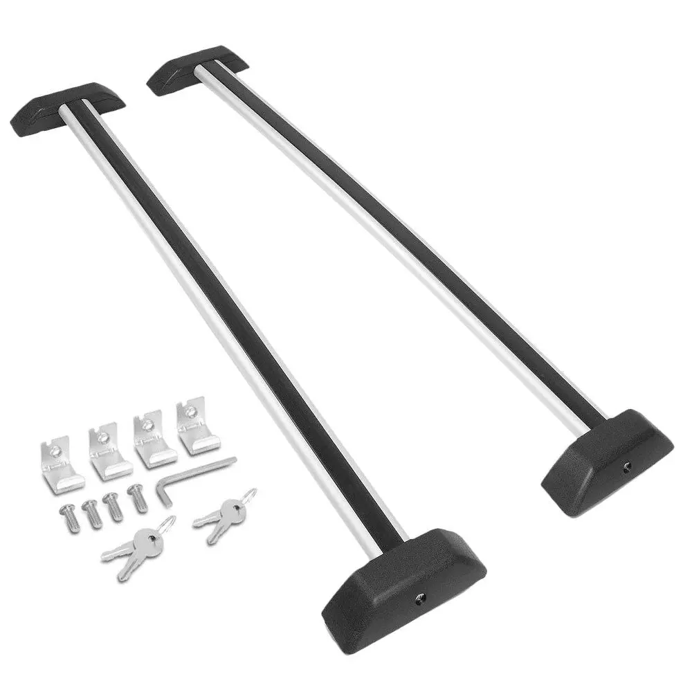 Black Top Roof Rack Crossbar Bracket For 06-10 Hummer H3 1