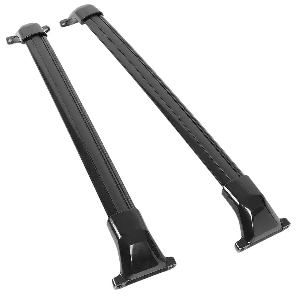 Black Top Roof Rack Crossbar Bracket For 17+ Gmc Acadia 1