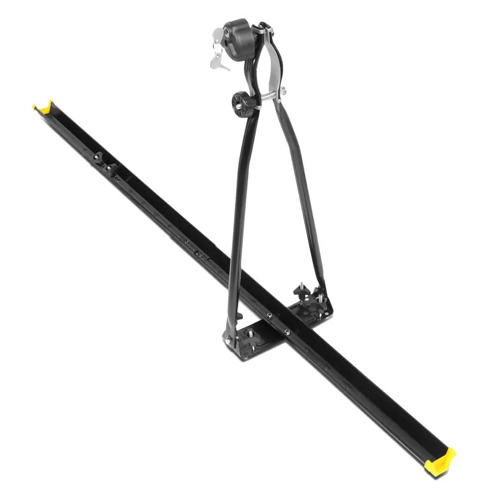 Iron Steel Roof Top Wheel-On Single Bicycle Bike Rack Mount Lock 33Lb Max Load 1