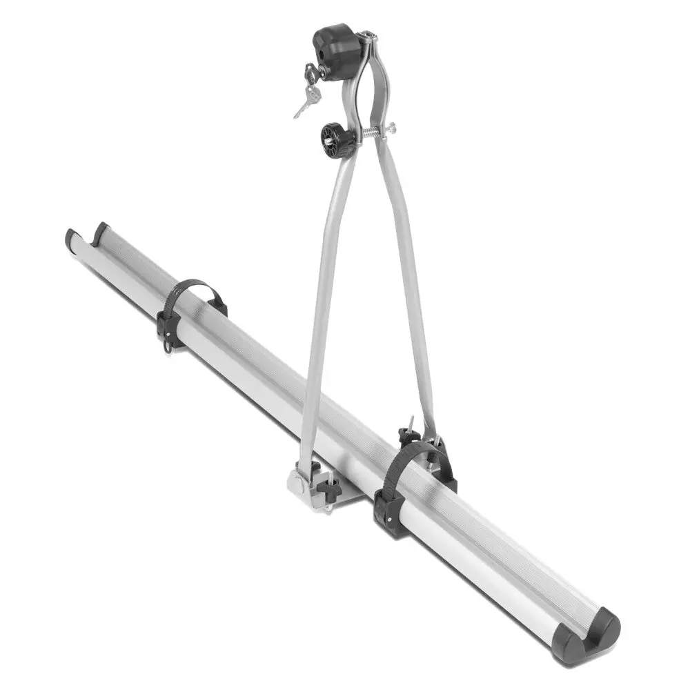 Aluminum Roof Top Wheel-On Single Bicycle Bike Rack Mount Lock 33Lb Max Load 1