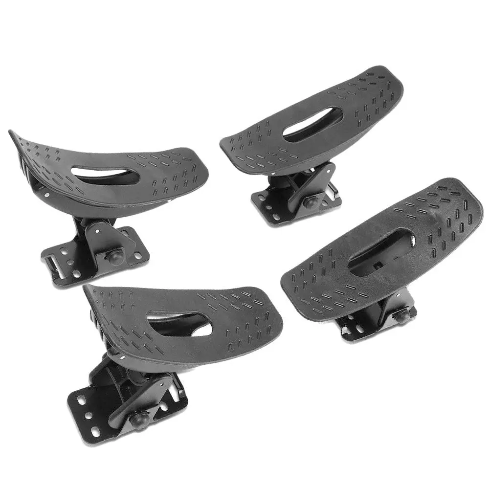 4Pcs Black Powdercoated Suv Offroad Kayakboat Canoe Top Roof Rack Mount Carrier 1