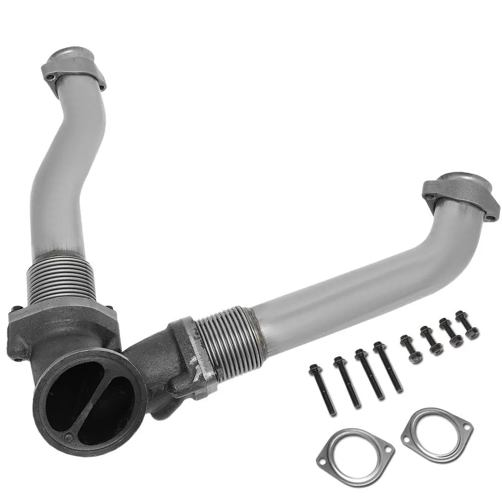 16-Gauge Alu Up Pipe Y-Pipe For 99-03 Ford E/F Series Super Duty 7.3L Diesel 1