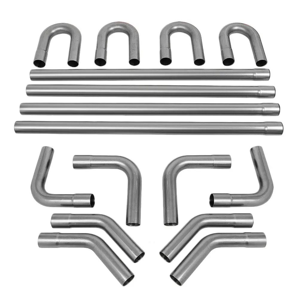 Mild Steel Metallic 16-Gauge 2.25" Exhaust Pipe Universal Fit Diy Custom Project 1