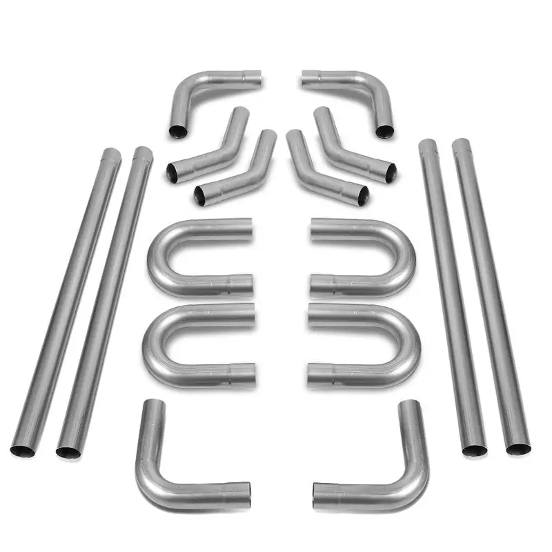 Mild Steel 16-Gauge Slip-Fit Diy Custom Mandrel 3" 16 Pieces Exhaust Pipe Kit 1