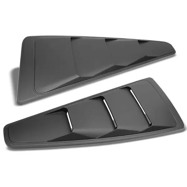 2Pc Rear Matte Black Window Louver Side Scoop Cover For 05-14 Ford Mustang Coupe 1
