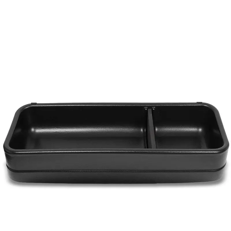 Black Abs Plastic Under Seat Cargo Storage For 09-14 Ford F-150 Super Crew Cab 1