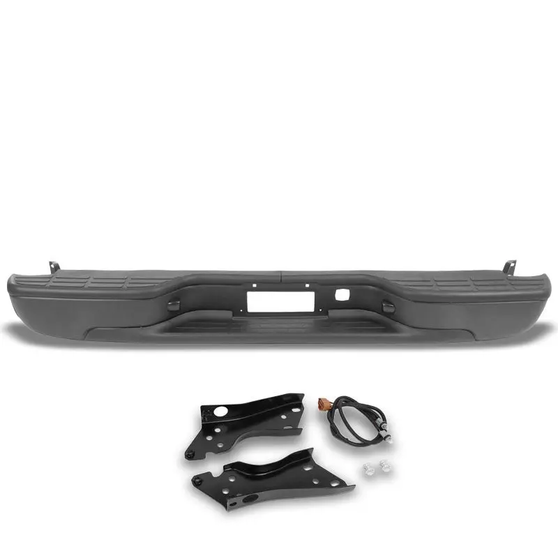 Black Rear Replacement Step Bumper For 99-06 Chevrolet Silverado 1500 Fleetside 1