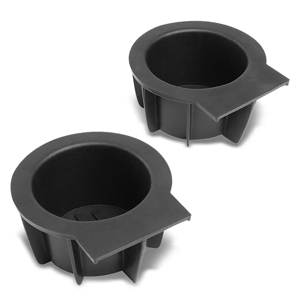 Black Rubber Floor Console Liner Cup Holder For 03-06 Expedition/04-14 F-150 1
