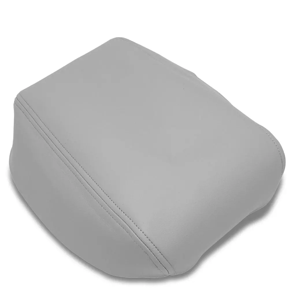Grey Microfiber Leather Center Console Armrest Cover For 08-13 Toyota Highlander 1
