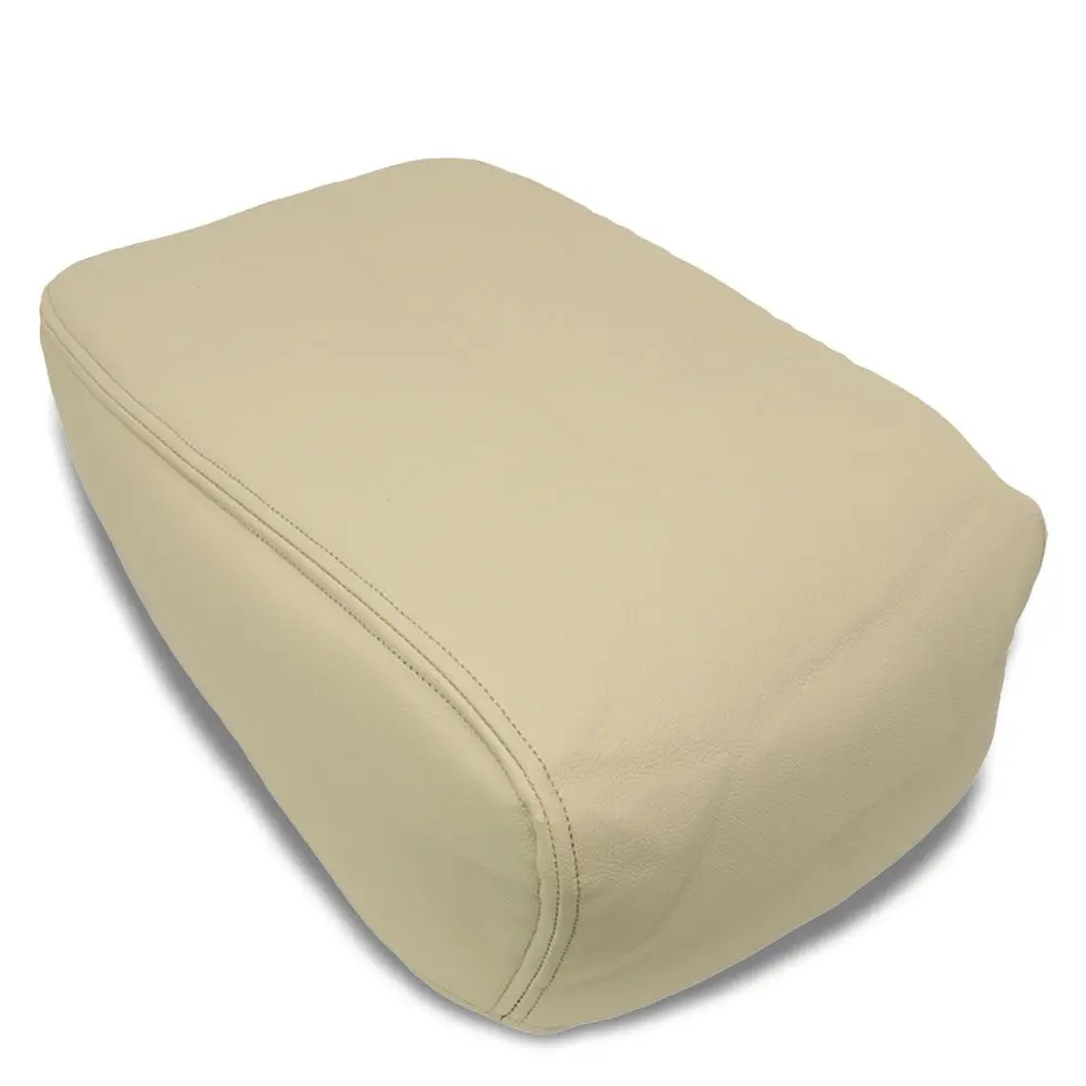 Beige Leather Center Console Armrest Cover For 07-14 Silverado 1500/2500/2500 Hd 1