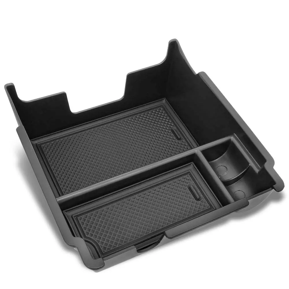Black Plastic/Silicone Oe Center Console Organizer For 18-19 Subaru Impreza H4 1