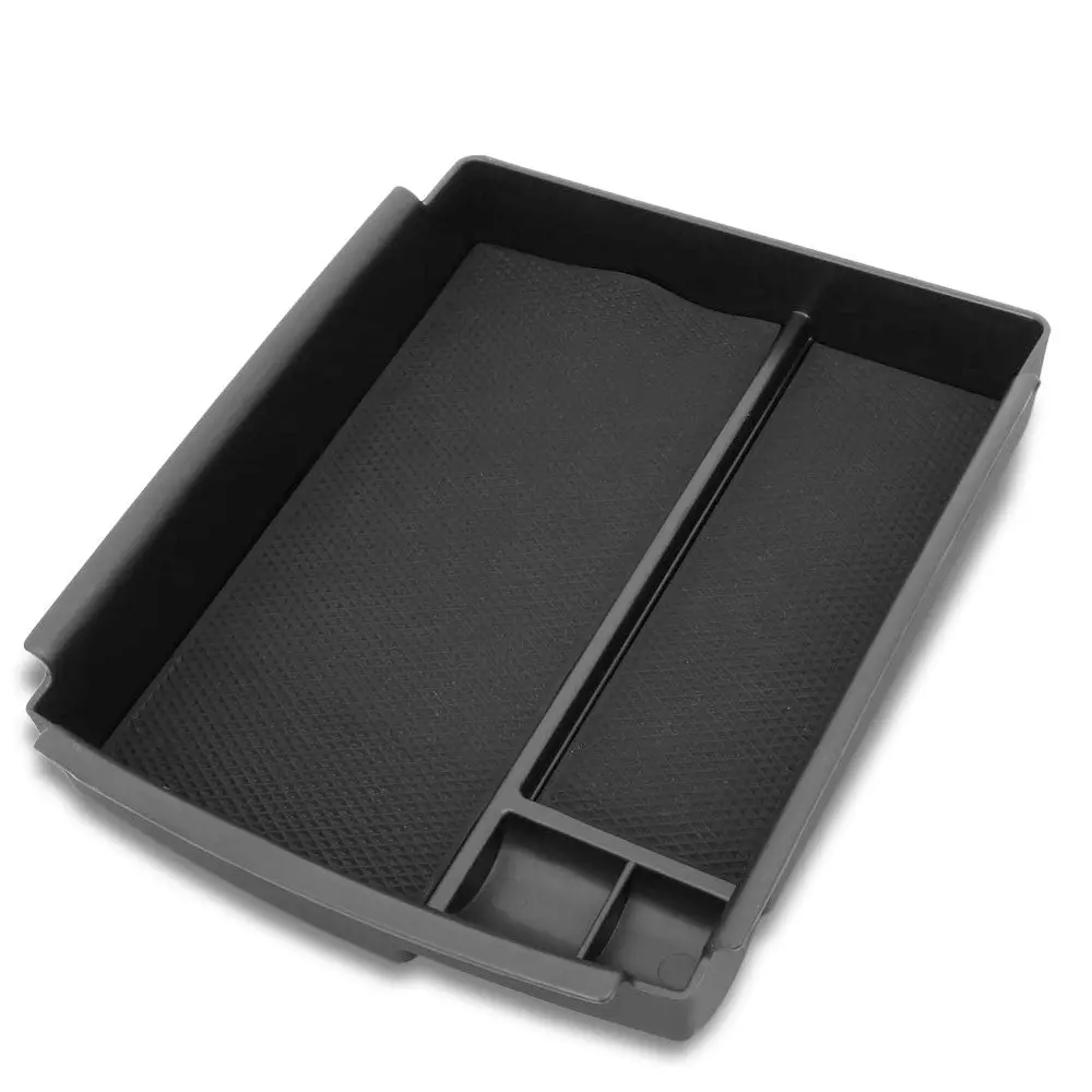 Black Abs Plastic Oe Center Console Organizer For 16-19 Tesla Model S /Model X 1