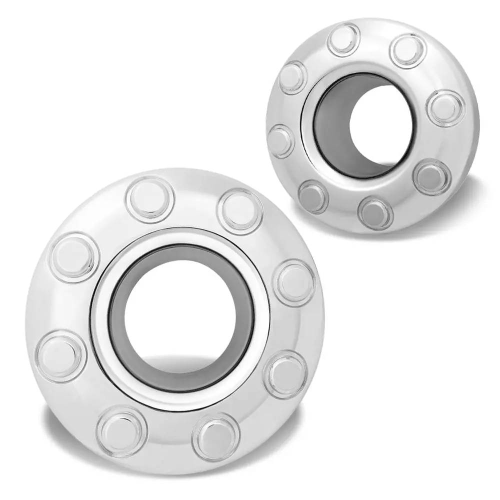 2Pcs Chrome Front Wheel Rim Center Hub Cap For 05-18 Ford F-350 Sd 4Wd Dually 1
