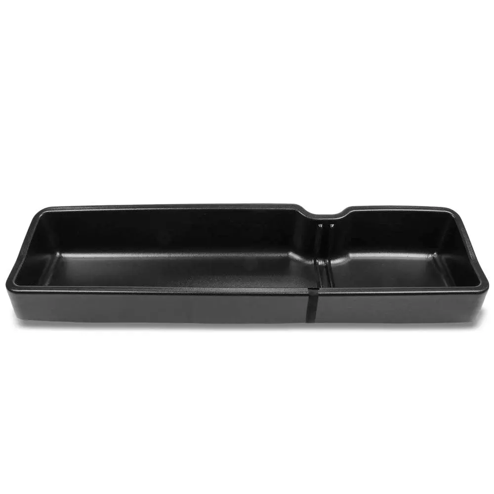 Black Abs Plastic Under Seat Cargo Storage For 15-19 F-150 2.7L/3.0L/3.5L/5.0L 1