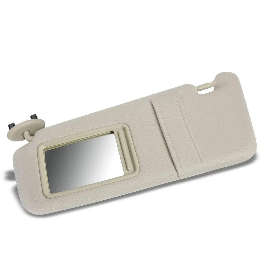 Beige Vinyl/Glass Oe Factory Driver Sun Visor For 07-11 Toyota Camry 2.5L/3.5L 1