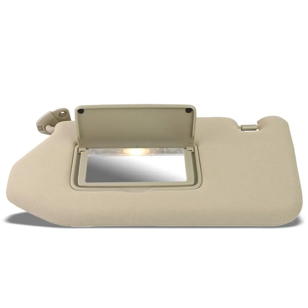 Left (Driver Side) Beige Sun Visor W/Vanity Light For 14-19 Qx60 1