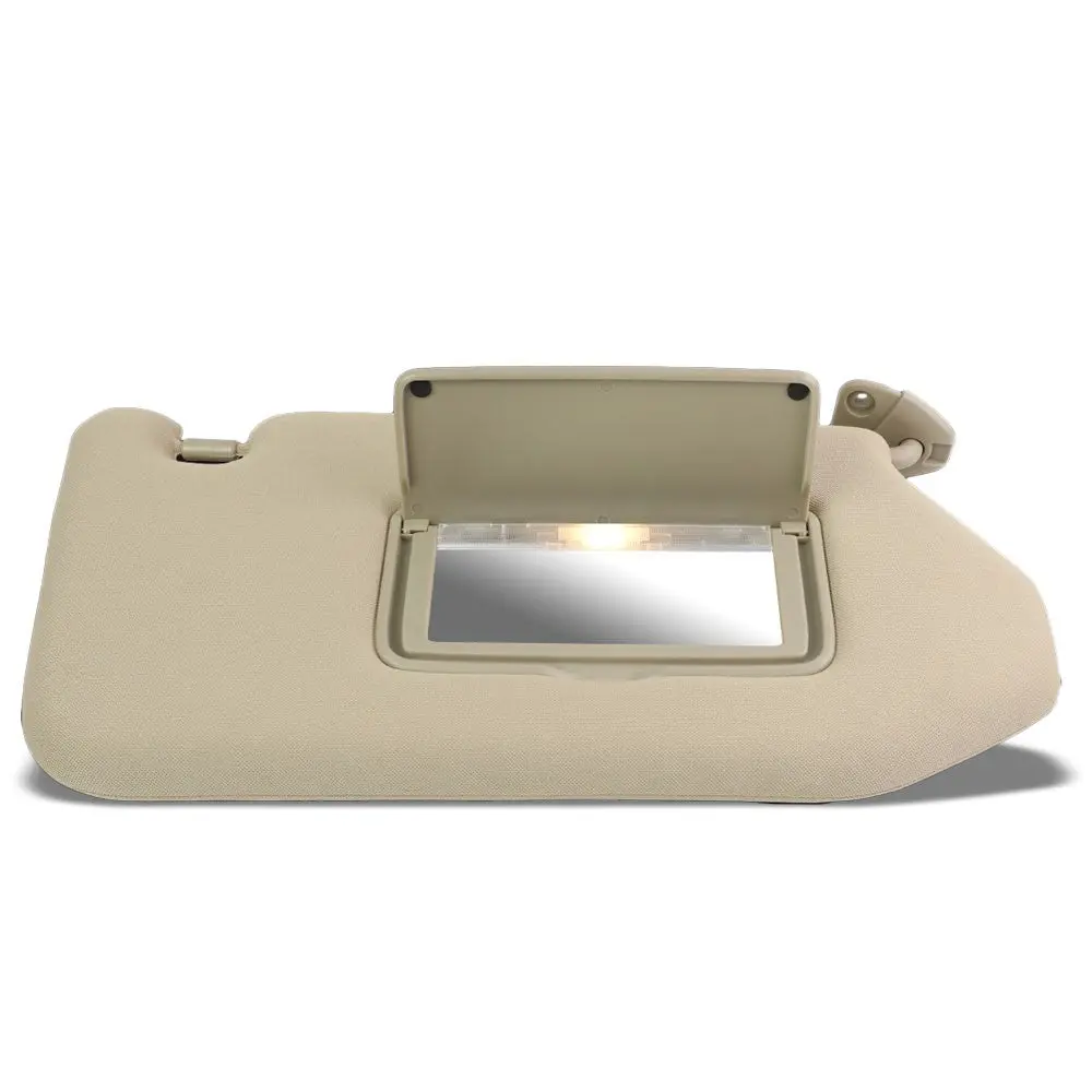 Right (Passenger Side) Beige Sun Visor W/Vanity Light For 14-19 Qx60 1
