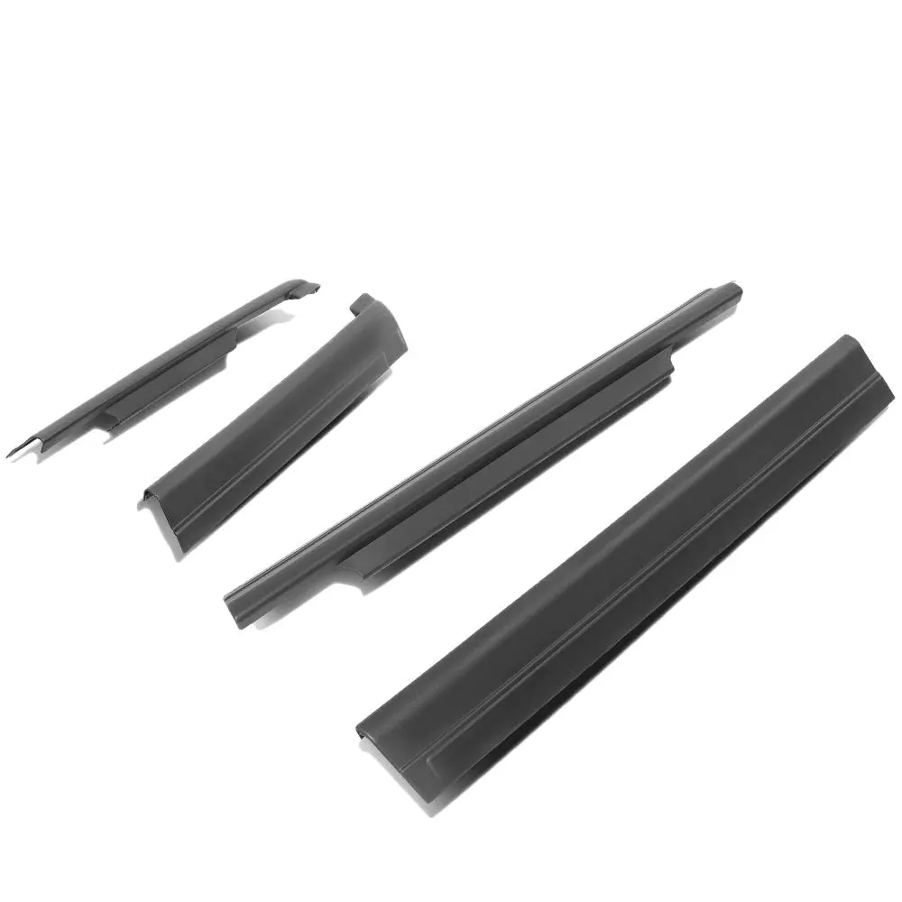 4Pcs Black Rocket Panel Sill Plate Cover Guard For 01-06 Silverado Sierra Crew Cab 1