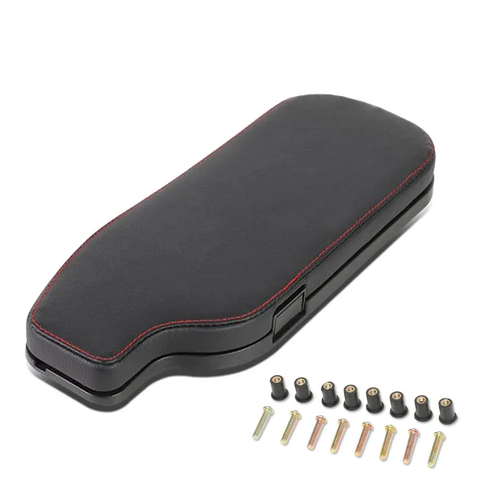 Front Blac/Red Flip Up Center Console Lid Kit Assembly For 13-20 Frs/Brz/86 Gen1 1