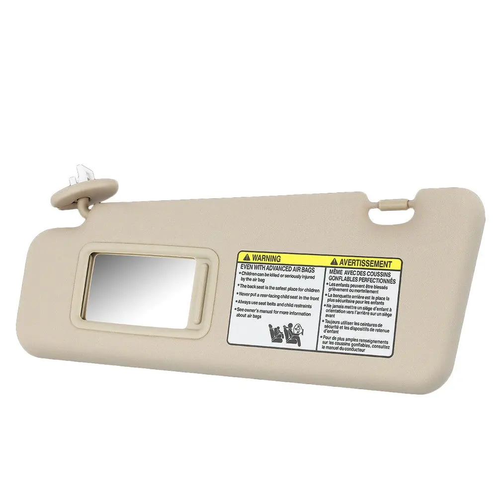 Beige Drive Side (Left) Oe Sun Visor Sunshade For 08-13 Highlander (W/Sun Roof) 1