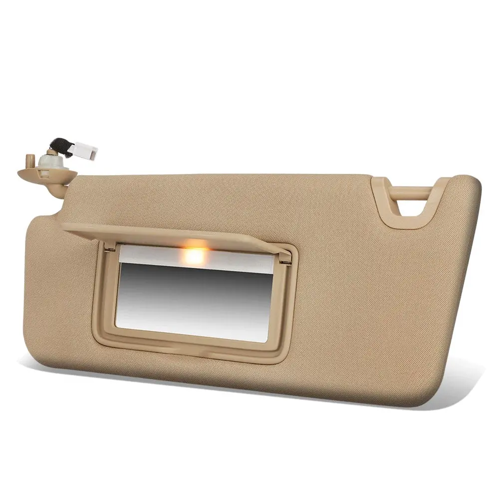 Drive Side (Left) Tan Sun Visor For 08-12 Honda Accord (Cp1/2/3 Cs1/2 8Th Gen) 1