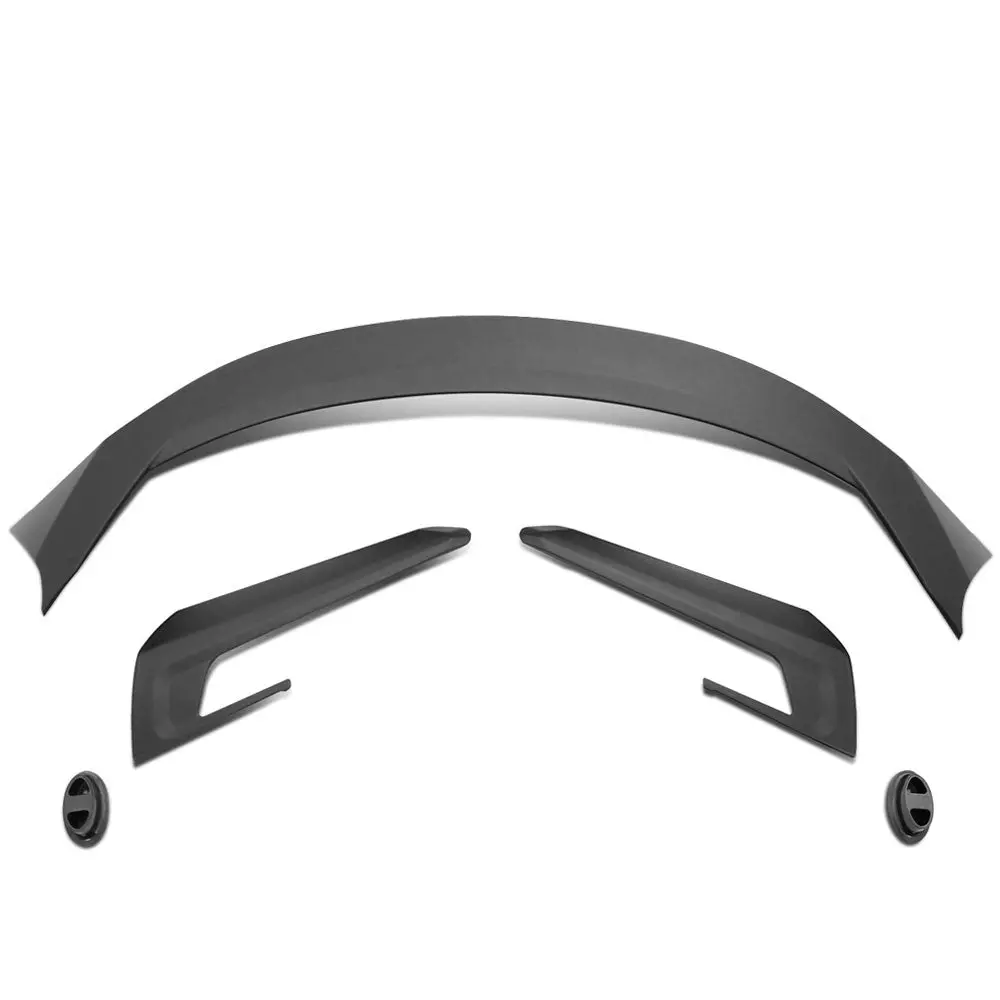 Black Matte Abs Plastic 3Pc Style Spoiler With Side Panel Body Kit For 17+ Tesla Model 3 1