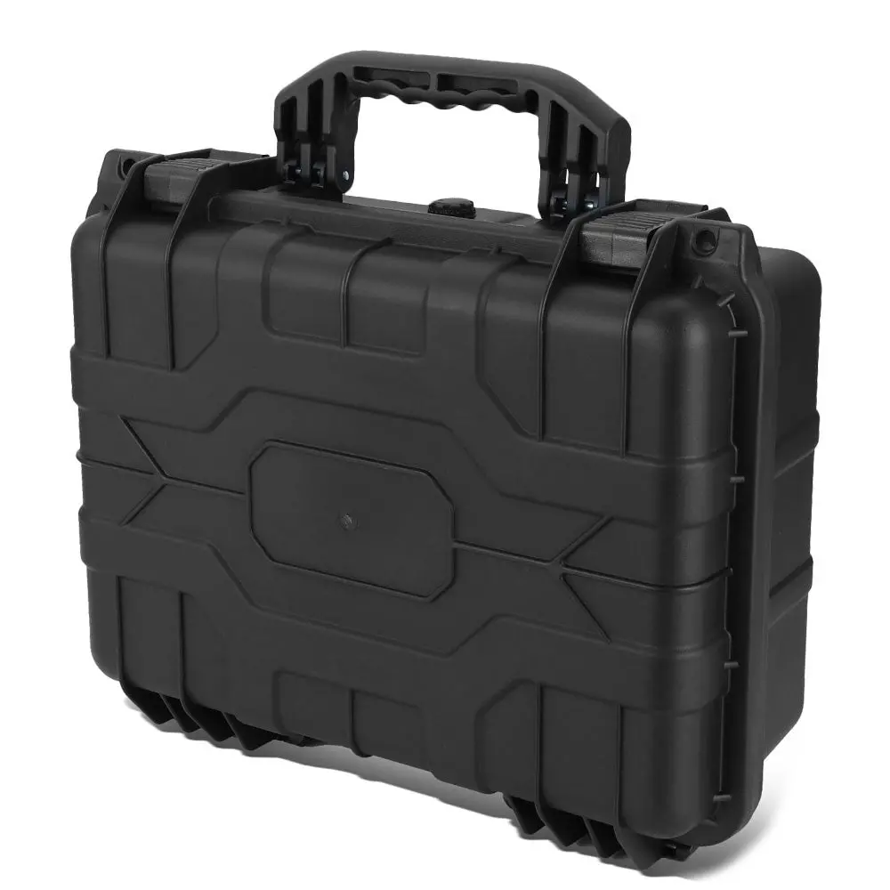 Black Heavy Duty Ip65 Rated Water/Dust Proof Storage Case With Foam Insert 15" X 11" X 4.5" 1