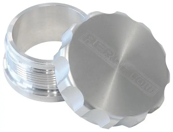 1.5" Billet Aluminum Weld-On Filler Plug With Polished Silver Cap (Af460-24S) 1