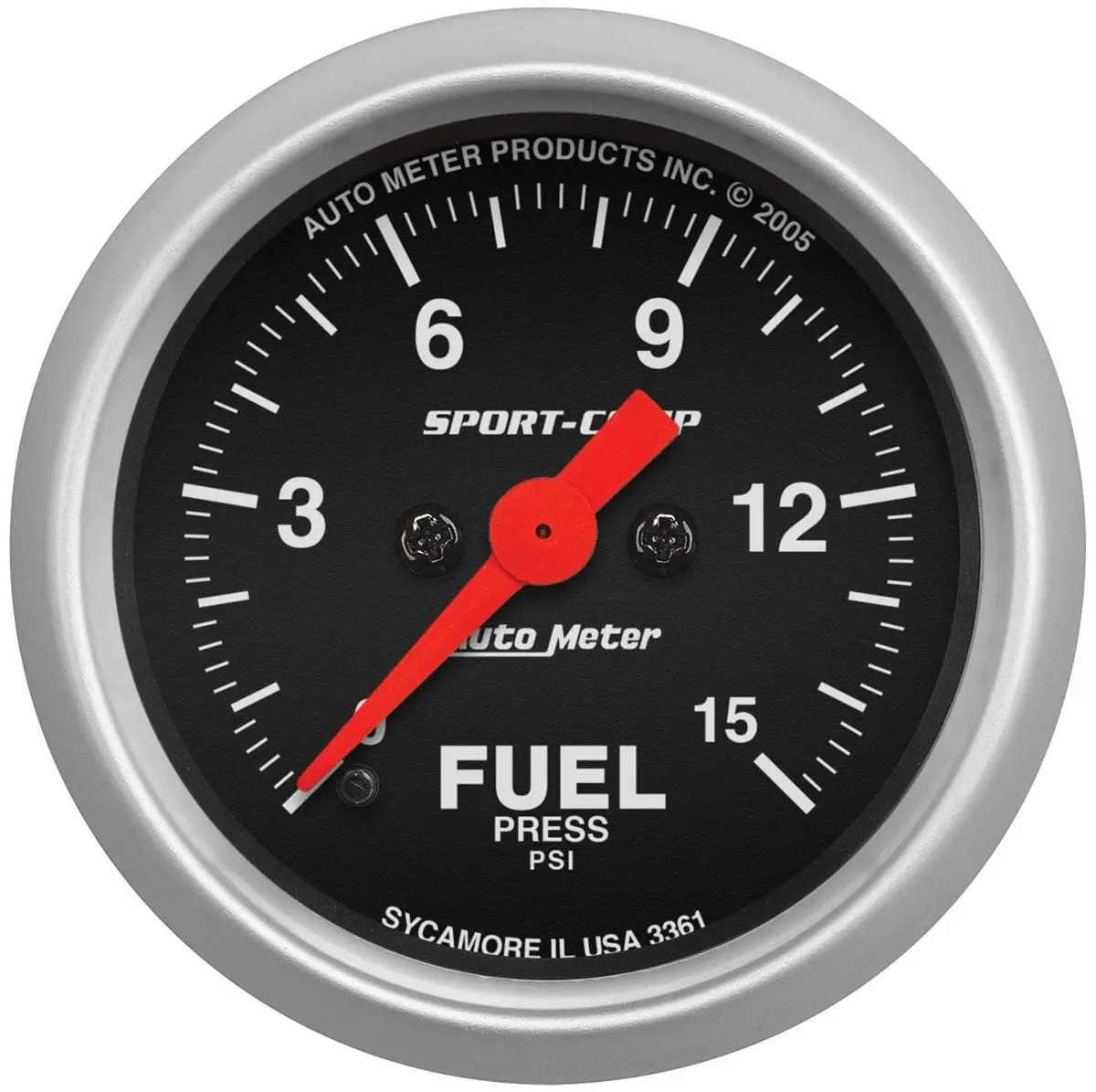 Autometer Sport-Comp Fuel Pressure Gauge – 0–100 Psi, Black Dial (Au3361) 1