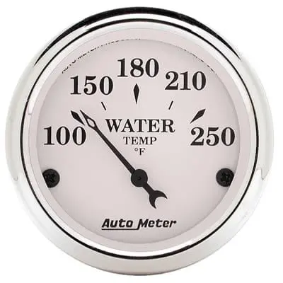 Autometer Old Tyme White Analog Gauge – Vintage-Style Dial (1638) 1