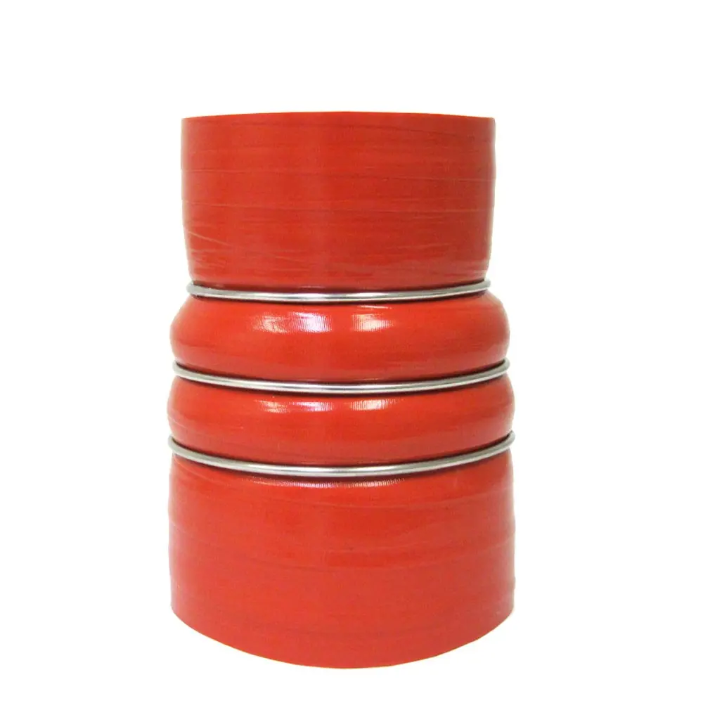 Hps 3" - 4" (76-102Mm) Id Orange 4Ply Silicone Charge Air Cooler Cac Hose Reducer 6" Length Hot Side 1