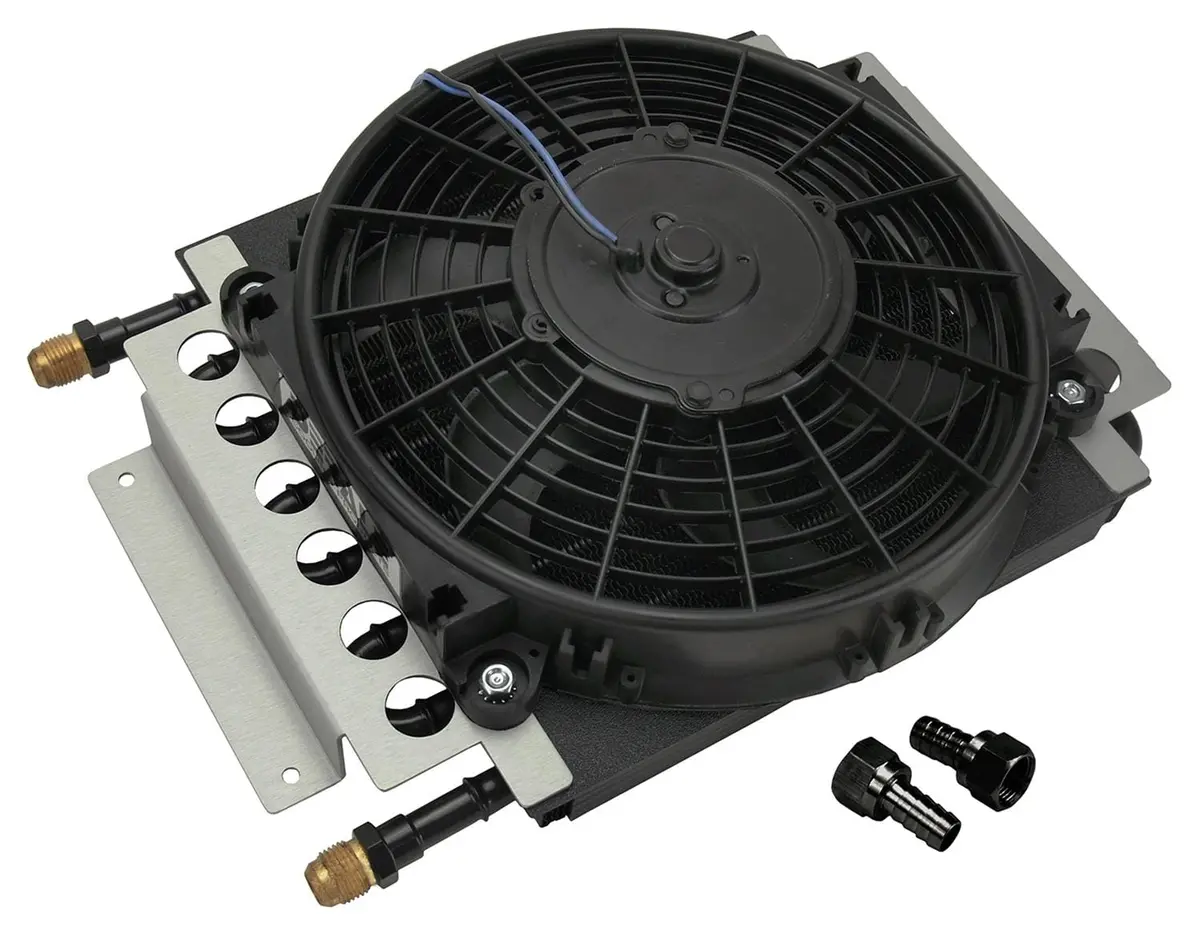 Derale Electra-Cool Electric Remote Fluid Cooler – Compact Radiator Alternative 1