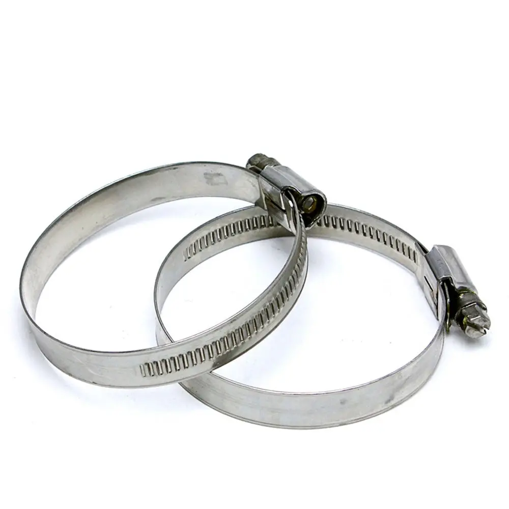 2X Hps Stainless Steel Embossed Hose Clamp Fit Range 4-5/8" - 5-1/2" (117Mm-140Mm) , Size #80 1
