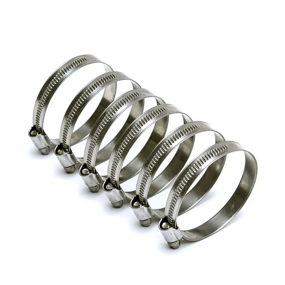 6X Hps Stainless Steel Embossed Hose Clamp Fit Range 2.00" - 3.00" (51Mm-76Mm) , Size #40 1