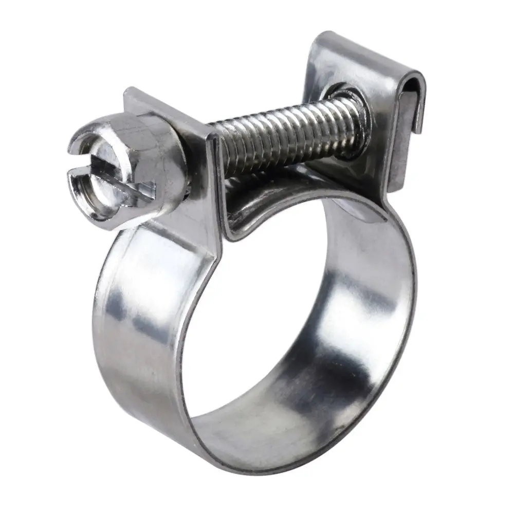 Hps 304 Stainless Steel Fuel Injection Hose Clamp 50Pcs Fit Range 35/64"-5/8" (14Mm-16Mm), 9Mm Smooth Band, #16 2